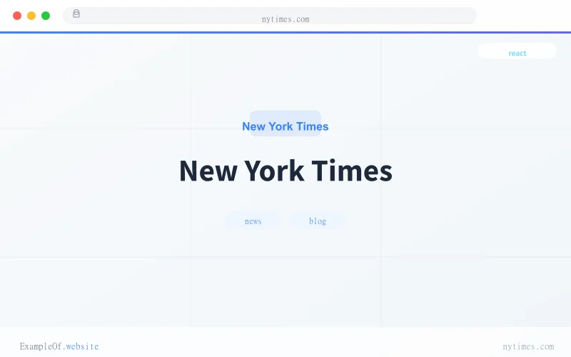 New York Times website example screenshot