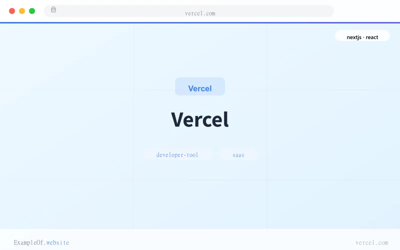 Vercel website example screenshot